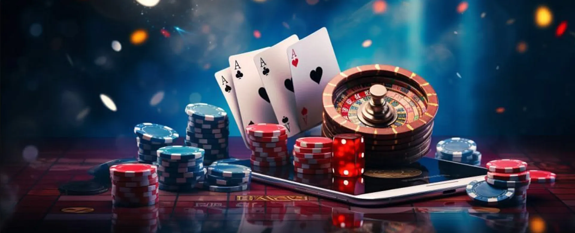 Dynamic background for Jilihot Casino Online featuring vibrant casino elements